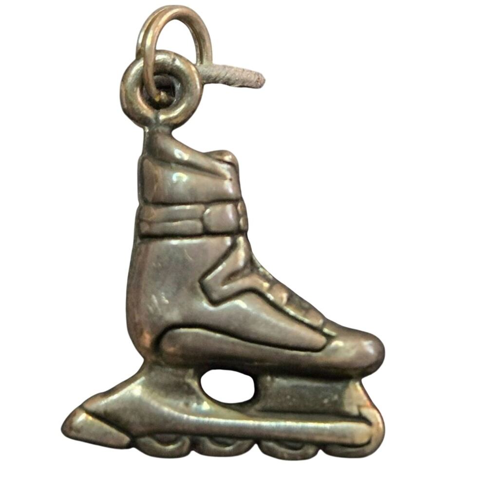 Vintage Roller Blade Skate Charm New Jezlaine Sterling Silver